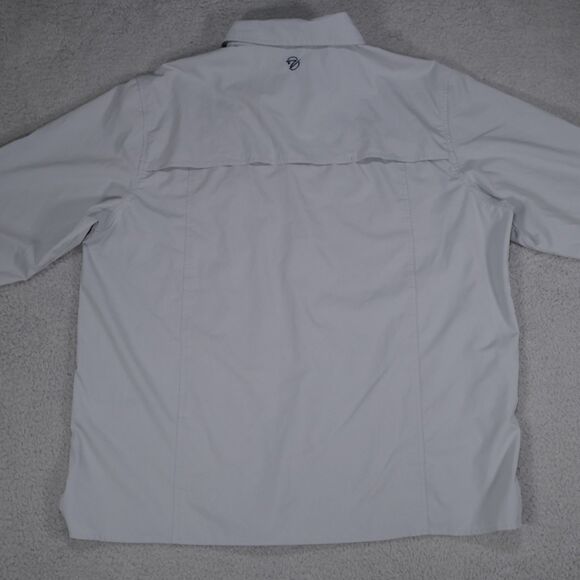 Gillz Shirt Mens XXL Gray Performance Fishing Vented Stretch Outdoor Button Up - Picture 16 of 16